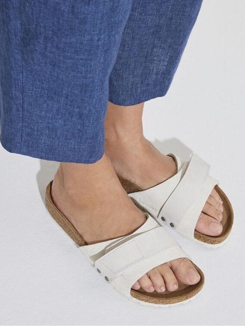 Birkenstock Light Gray Suede Sandals